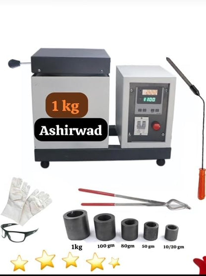 GOLD MELTING FURNACE, GOLD MELTING MACHINE. 1KG FURNACE
